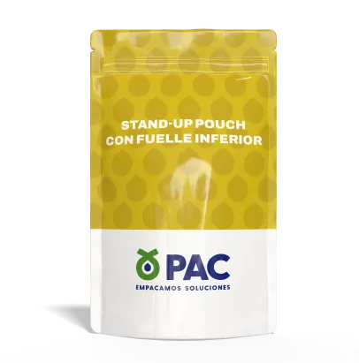 Stand up pouch con fuelle inferior